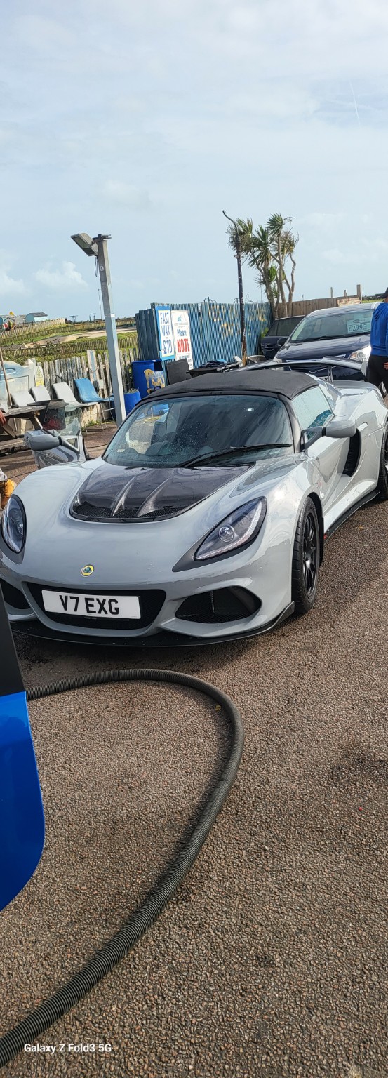 Silver sports car at Beach Green